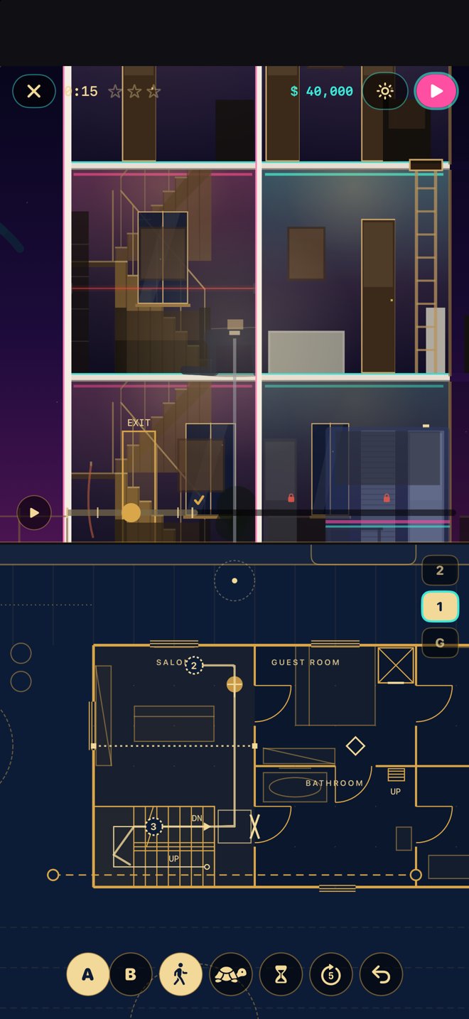 Planning: the route on the floor plan, the night in section